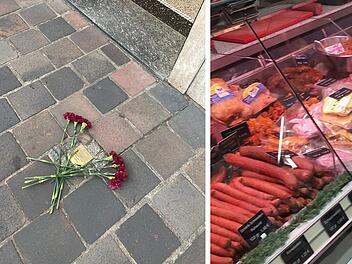 Blumen an Bamberger Metzgerei sorgen für Wirbel - "von Nazi erstochen"