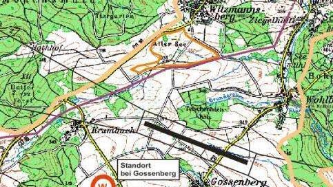 Diese Pläne aus dem Jahr 2007 für einen Verkehrslandeplatz bei Gossenberg könnten bald wieder aus der Schublade geholt werden. Foto: CT-Archiv