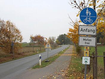 Hier beginnt der Fahrradweg von Baad Richtung Hetzles.  Foto: Martin Rehm