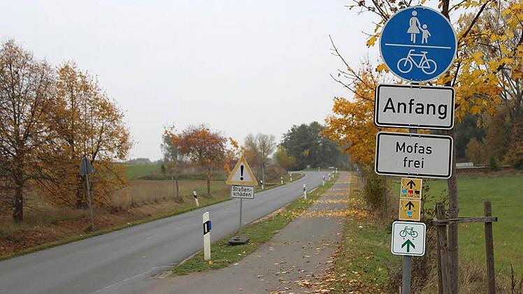 Hier beginnt der Fahrradweg von Baad Richtung Hetzles.  Foto: Martin Rehm
