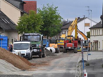Die zentrale Großbau in Hallstadt - zwischen Marktplatz und Lichtenfelser Straße Foto: Ronald Rinklef