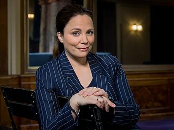 Schriftstellerin Thea Dorn leitet seit 2020 das vor zehn Jahren wiederbelebte B&uuml;cher-Kultformat "Das Literarische Quartett" im ZDF.