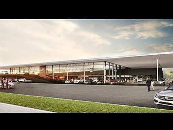 An der Memmelsdorfer Straße baut das Autohaus Scholz derzeit ein Verkaufshaus nach den modernsten Vorgaben der Kernmarke.  Foto: Autohaus Scholz