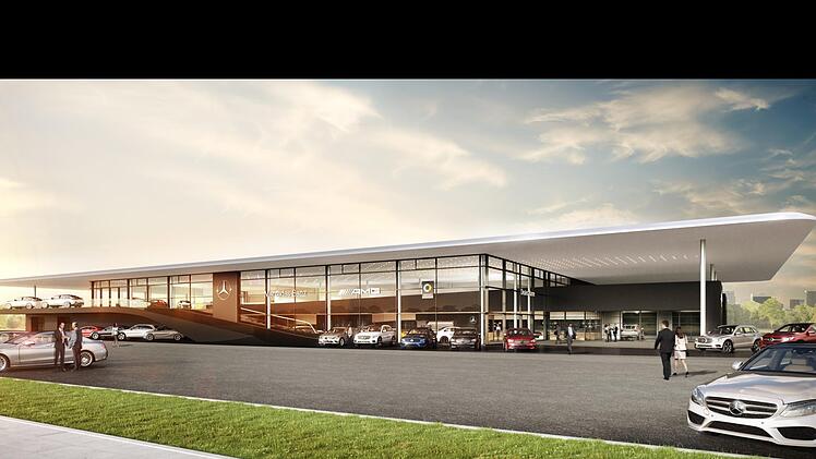 An der Memmelsdorfer Straße baut das Autohaus Scholz derzeit ein Verkaufshaus nach den modernsten Vorgaben der Kernmarke.  Foto: Autohaus Scholz