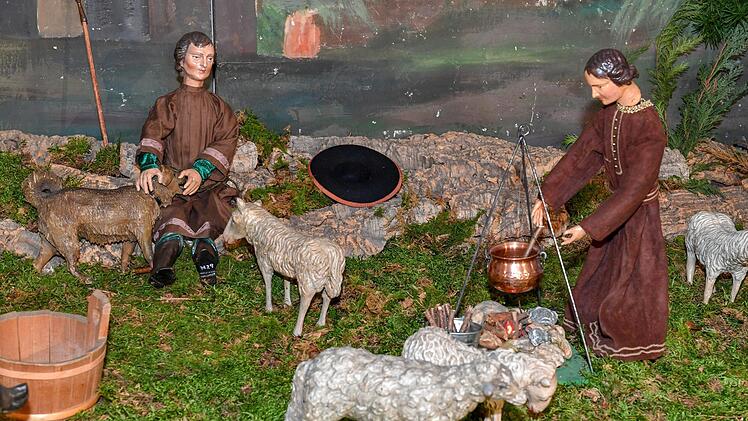 Die Krippe in der Oberen Pfarre 2019/20 im Detail. Foto: Ronald Rinklef