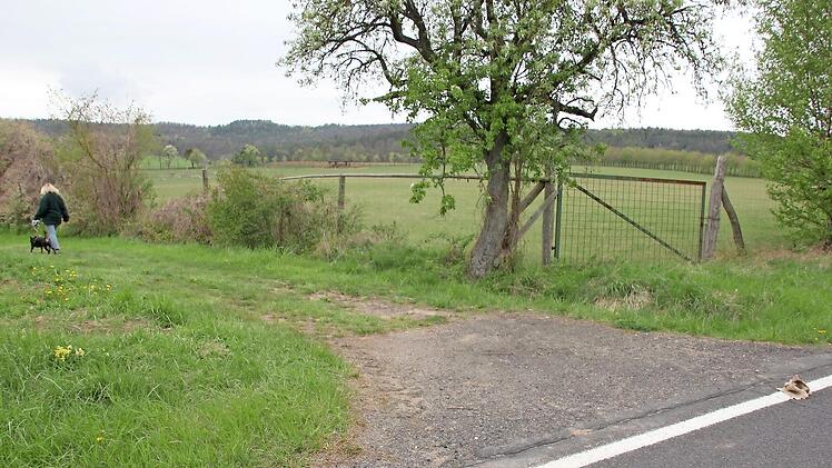 Anstelle dieses Wildgatters plant der Eigentümer einen Camping- und Zeltplatz am Ortsrand von Gückelhirn. Foto: Ralf Kestel