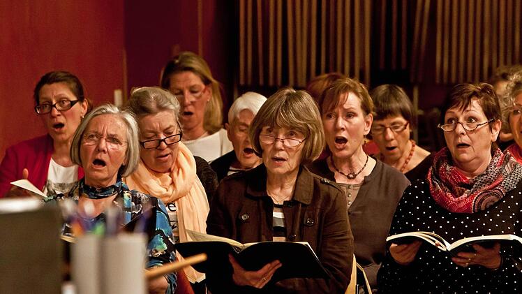 Der Coburger Bachchor bei der ProbenarbeitFoto: Jochen Berger