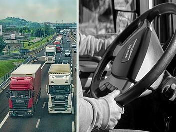 Lkw kollidiert mit Schwertransport