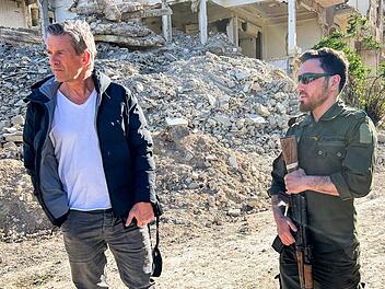 Bei seinem Besuch in Damaskus begegnet Markus Lanz (links) unvorstellbarem Leid und Zerstörung.