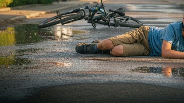 Unfall, Fahrrad, Radunfall, Kind, Junge, Bub, Mountainbike, Verletzung, Sturz