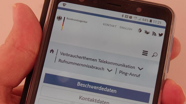 Die Bundesnetzagentur nimmt auf ihrer Internet-Seite Hinweise auf Ping-Anrufe entgegen. Foto: Marco Meißner