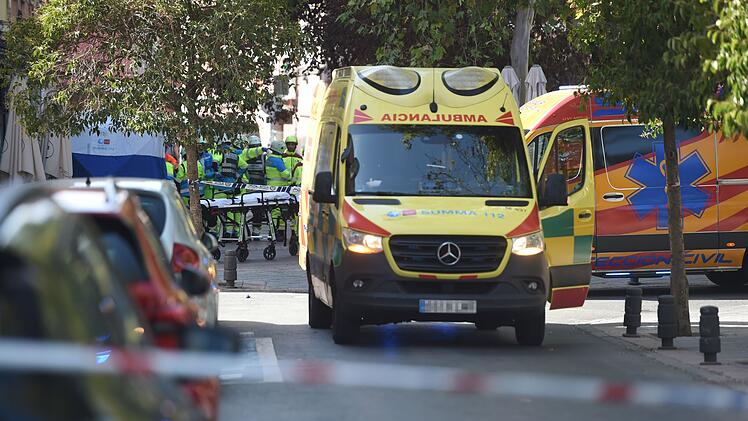 Verletzte bei Explosion in Gebäude in Madrid.