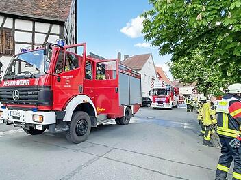 Von der Wallstraße aus wurde der Einsatz in der Hauptstraße koordiniert.