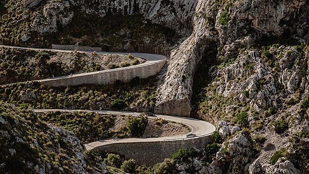 Die Straße von Sa Calobra hoch zum Coll dels Reis ist mit durchschnittlichen 7 Prozent der steilste Anstieg der Insel.