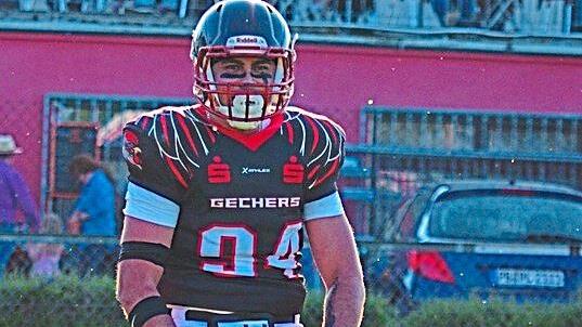 Isaiah Villarreal erzielte drei Touchdowns f&uuml;r die Gechers gegen die Franken Knights. A. Wei&szlig;enberger