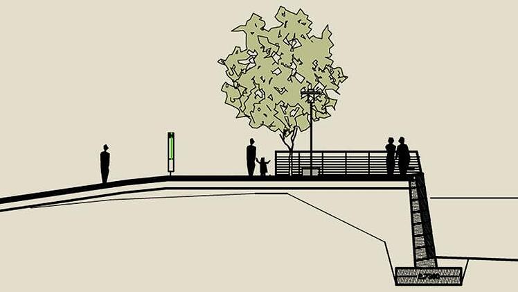 Im Zuge der weiteren Sanierung des Ortskerns soll Kemmern auch einen Aussichtspunkt erhalten. Quelle: Karl-Heinz Rösch (Architekt)