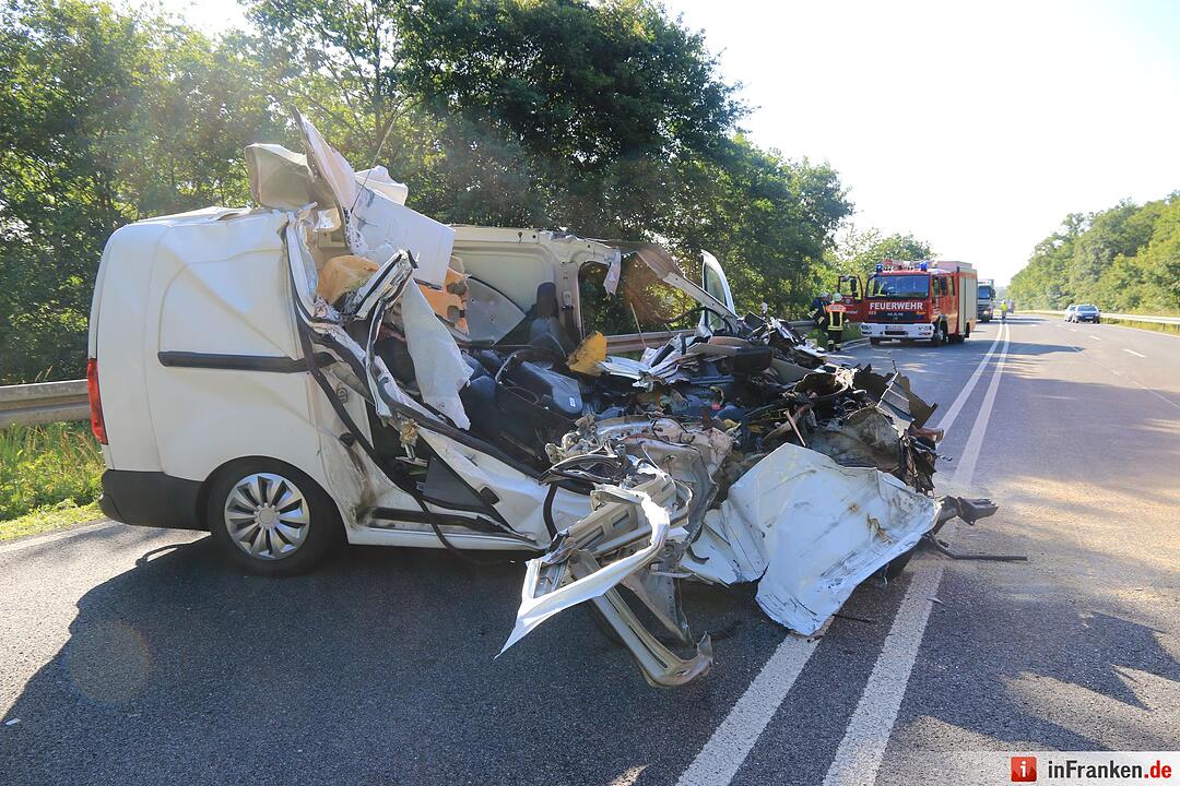 Schwerer Unfall auf der B505 bei Hirschaid