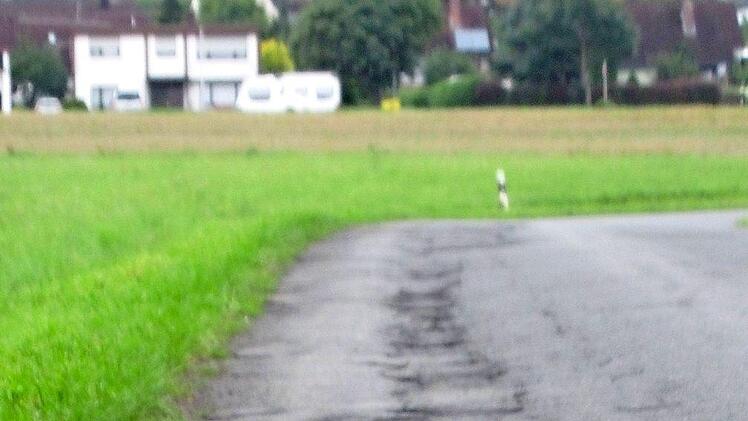 Ziemlich marode ist die Gemeindeverbindungsstraße Hummendorf-Eichenbühl, so dass Asphaltierungs- und Entwässerungsarbeiten vom Bauausschuss für dringend nötig beschlossen wurden.  Foto: Karl-Heinz Hofmann