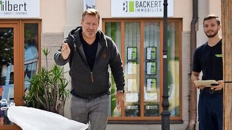 Bei dieser Station ging es darum, den Sandsack zielgenau zu werfen. Dafür gab es Punkte.