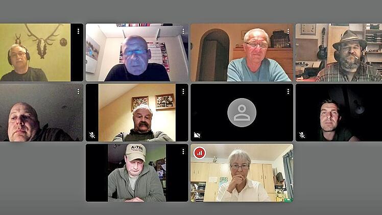 Die Vorstände des Jägervereins Bad Kissingen hielten ihre Versammlung per Internet ab.