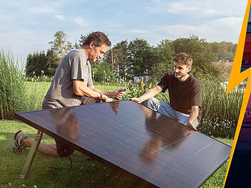 Das Duo-Set von solago ist optional mit dem Solarspeicher Anker Solarbank 2 Pro erhältlich.