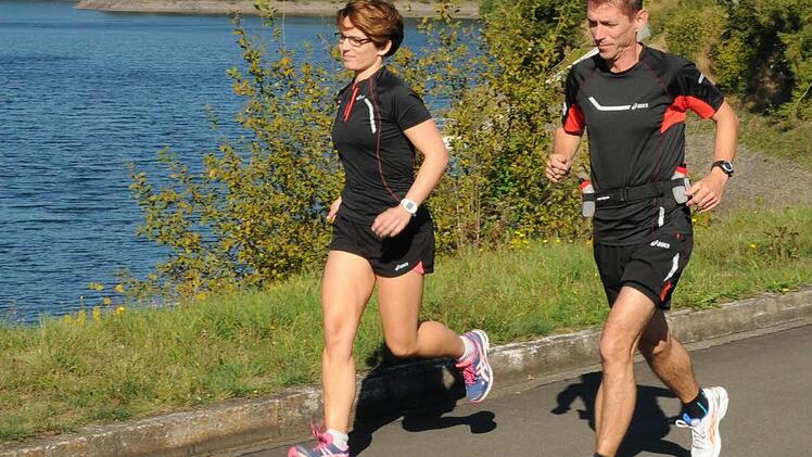 ... und jetzt am Ende ihrer Vorbereitung für den Marathon in München.