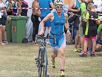 Petra Steger ist auf der Kurzdistanz neue oberfr&auml;nkische Meisterin der Altersklasse 45.  Fotos: Heinrich Wei&szlig;