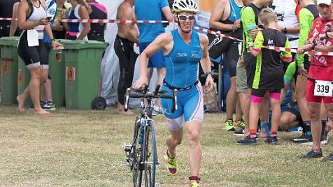 Petra Steger ist auf der Kurzdistanz neue oberfr&auml;nkische Meisterin der Altersklasse 45.  Fotos: Heinrich Wei&szlig;