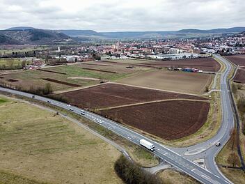 Blick auf den Bereich Hochstein-Süd bei Hammelburg