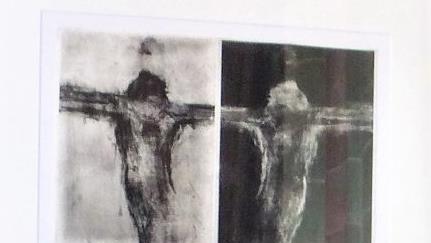 Der Doppeldruck "eli, eli, lema sabachthani" von Dieter Kraft