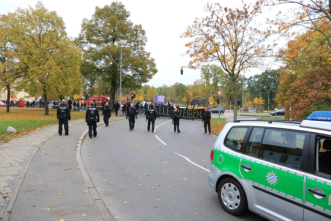 Linke Demo gegen Balkanzentrum Bamberg