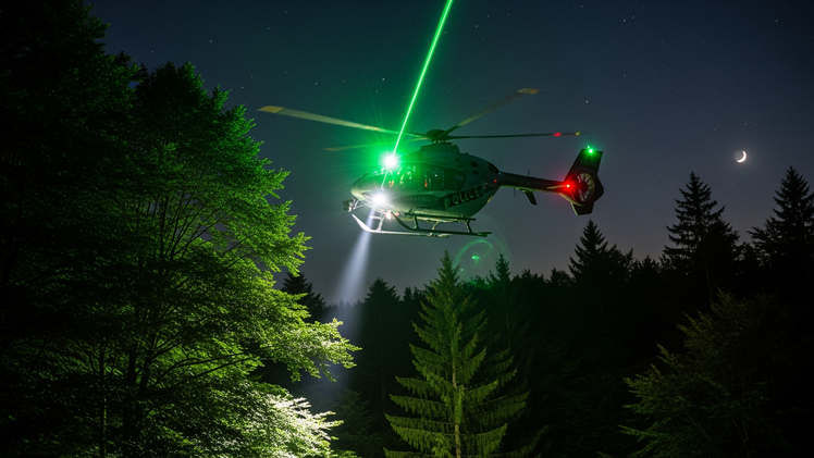 Coburg: Bei Vermisstensuche - Laser zwingt Heli zur Landung