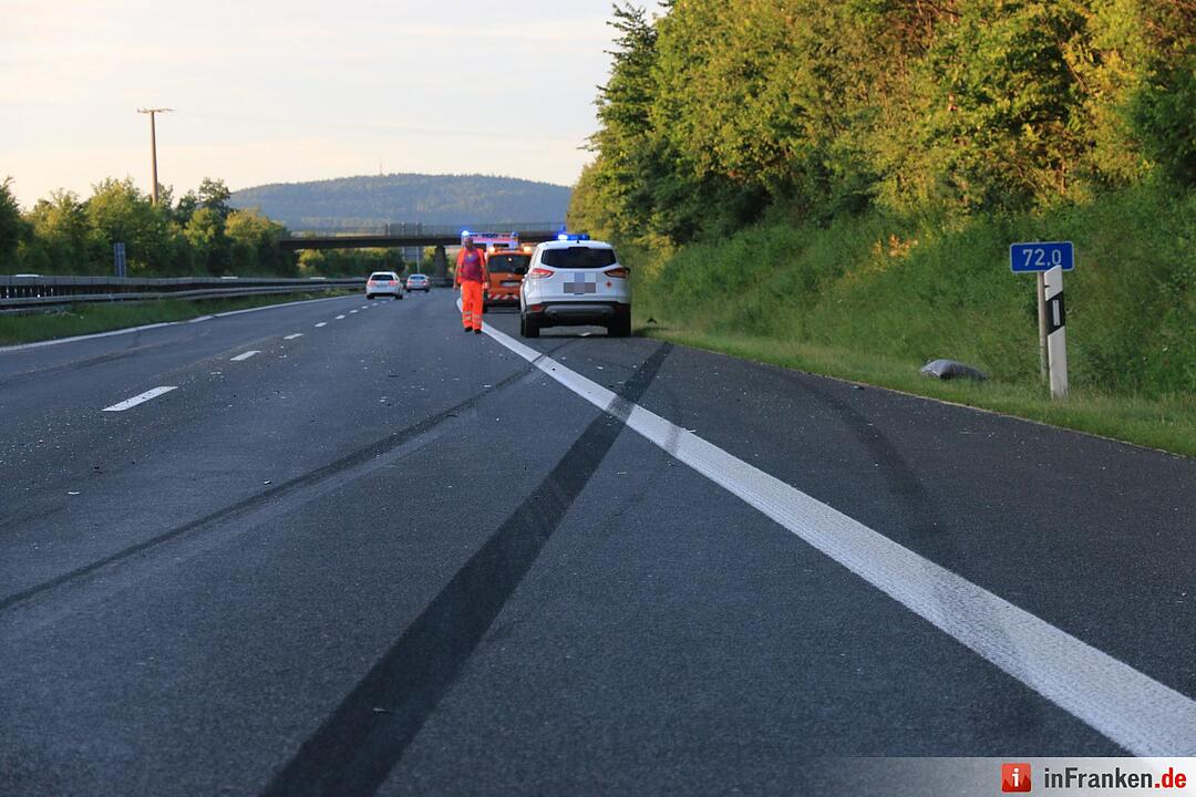 Fünf Verletzte bei Unfall auf A73