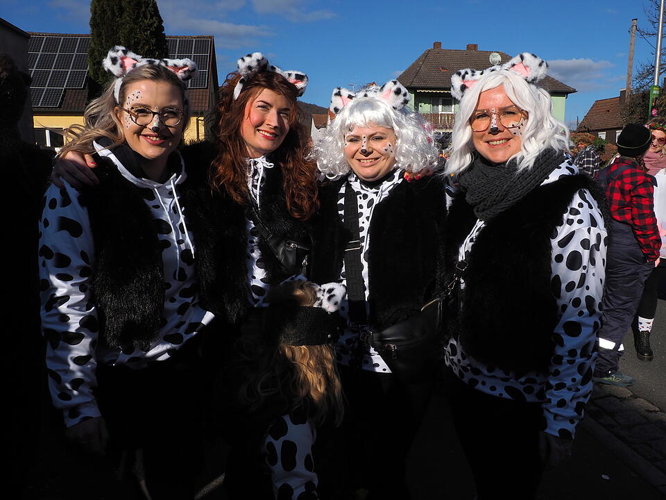 Wildes Faschingstreiben in Steinach an der Saale.