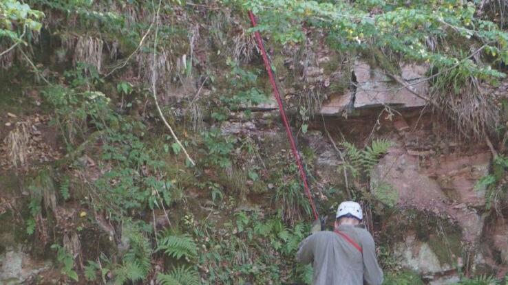Das Abseilen am Steilufer gehörte zu den Programmpunkten dazu. Foto: Marion Eckert