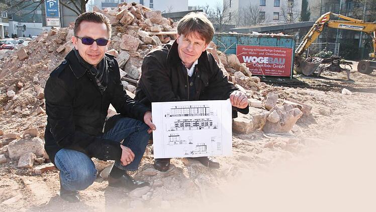 Michael Rüth und Rupert Franke planen den Neubau in der Hemmerichstraße. Foto: Carmen Schmitt