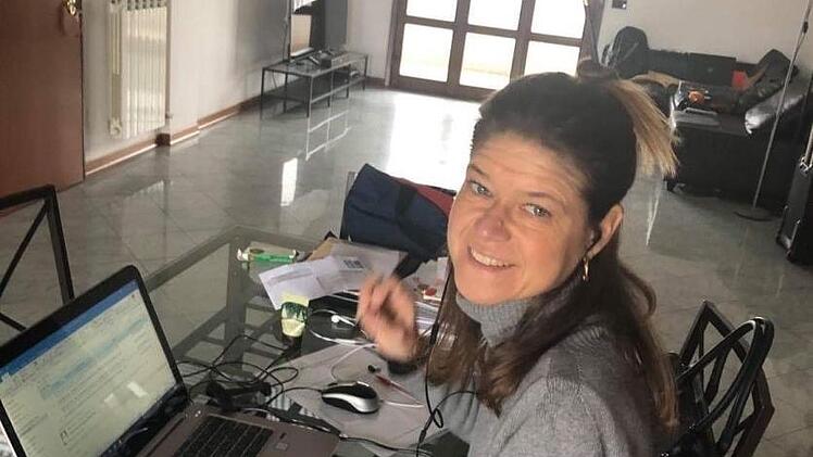 Viviana Anselmi arbeitet nun von daheim aus.   Selfie Viviana Anselmi