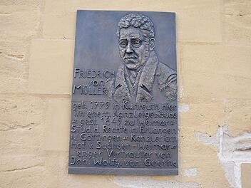 Gedenktafel für Friedrich von Müller, Staatskanzler und enger Freund Goethes Foto: Petra Malbrich