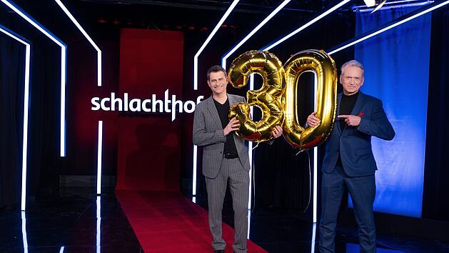 Michael Altinger (links) und Christian Springer feiern 30 Jahre "schlachthof" (fr&uuml;her: "Ottis Schlachthof") im BR.