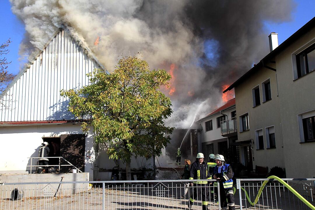 Brand in Schweinestall in Herzogenaurach