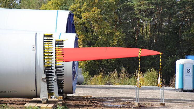 Die Windpark-Baustelle bei Lonnerstadt. Foto: Andreas Dorsch