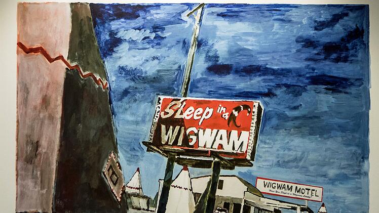 Bob Dylan: "Holbrook, Arizona", 2016, Fine Art Print. - In der Ausstellung "On the Road" auf Schloss Hohenstein begegnen sich historische Mauern und zeitgenössische Kunst.Foto: Jochen Berger