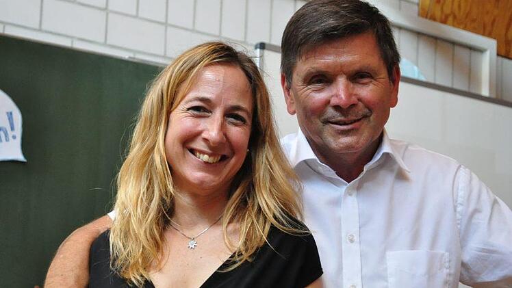Der Scheidende und die Neue: Rektor Alois Brandl und die neue Rektorin Silke Feulner.