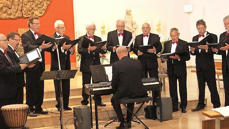 Abwechslungsreich präsentierte sich mit Liedern aus vielen Ländern "Vocal Harmony" mit seinem Leiter Jan Gouders. Fotos: Günther Geiling
