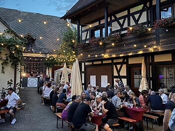 Der Innenhof der Kunstschmiede Drebinger bietet die ideale Kulisse f&uuml;r das Hofweinfest.Gerd Ankermann