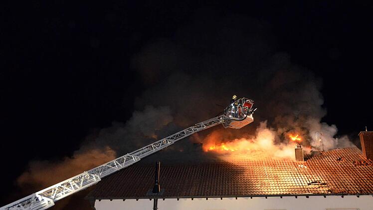 Brand in Frauenroth am 28. November. Foto: Peter Rauch