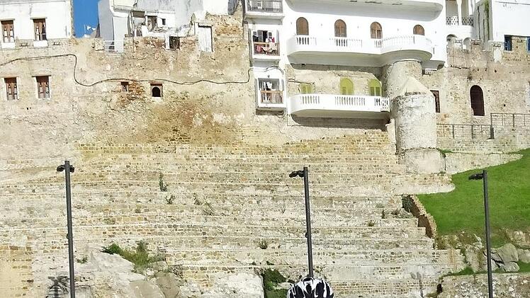 J&uuml;rgen P&ouml;hlmann war mit dem Fahrrad auch in Tanger in Marokko.