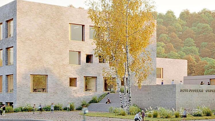 Der Entwurf f&uuml;r das neue Grundschulgeb&auml;ude in N&uuml;dlingen. Quelle: Architekturb&uuml;ro hjp