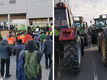 Bamberg: Landwirte protestieren vor Brose-Arena - "weil wir die Schnauze voll haben"