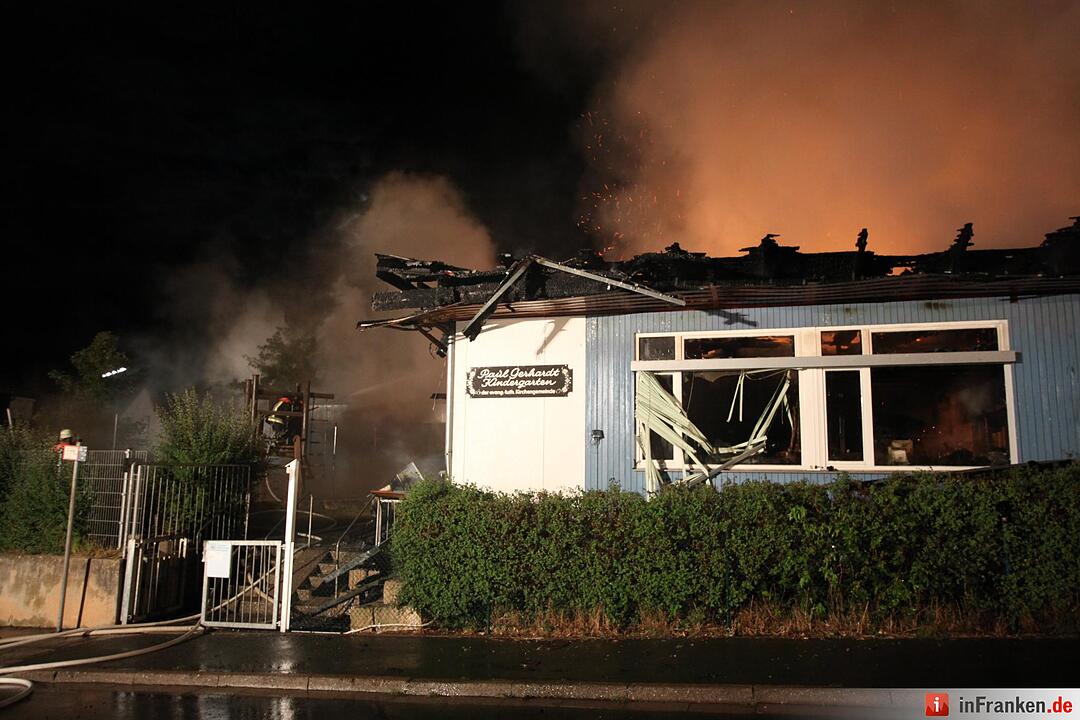 Verheerender GroÃŸbrand vernichtet Kulmbacher Kindergarten